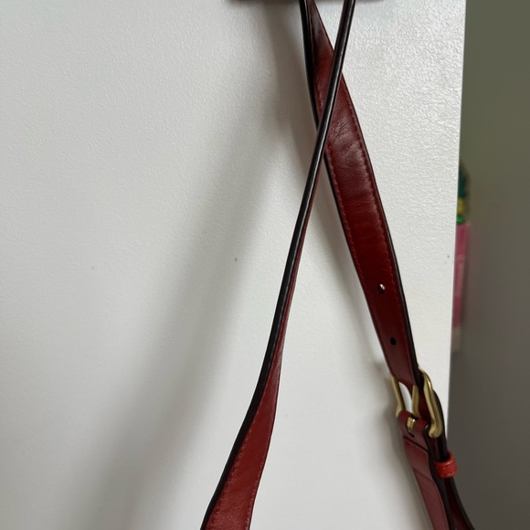 Coach Red Leather Shoulder Bag - Picture 8 of 8